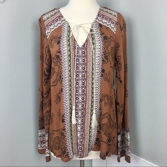 Blu Pepper Tops - ⛵️ 3/$20 Sale! blu pepper Boho Long Sleeve Tunic S